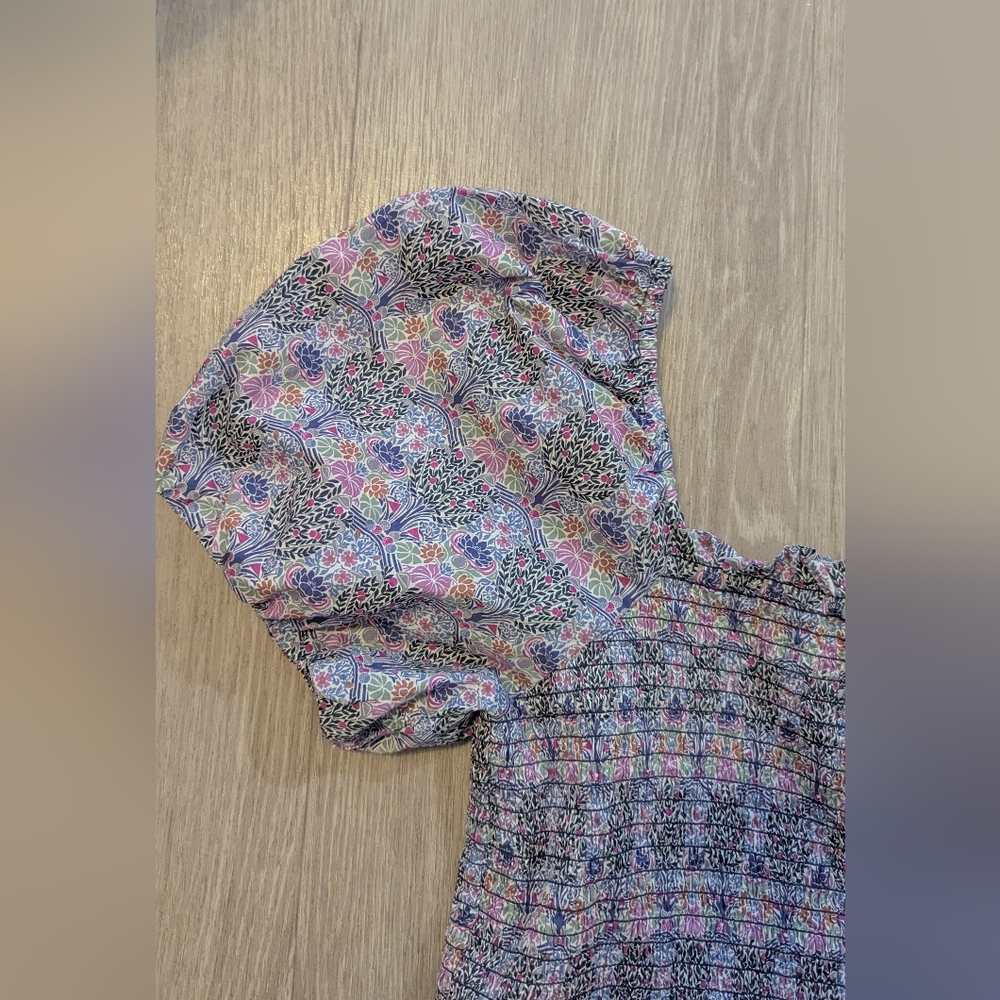 Women's Liberty x JCrew Floral Smocked Peplum Top Size Large EUC! - Picture 6 of 8